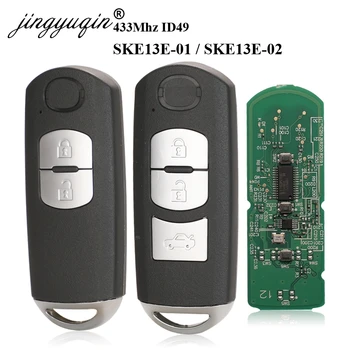 Keyforkess 433Mhz ID49 2/3 Bottoni Smart Key Fit per MAZDA CX-3 CX-5 Axela Atenza Modello SKE13E-01 SKE13E-02 Auto A Distanza di controllo