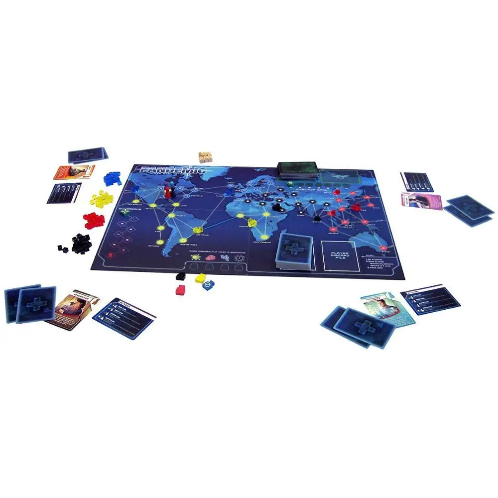 Вечерние карты для настольной игры с пандемии чумы