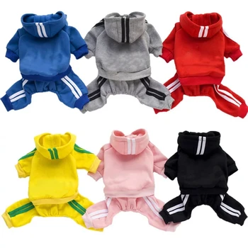 

Winter Warm Pet Dog Clothes Soft Cotton Four-legs Hoodies Outfit For Small Dogs Chihuahua Pug Sweater Clothing Puppy Coat Jacket