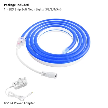 

3M 2835 UK LED Light Strip DC12V Flexible Tape Diode Neon led Ribbon For Room Decoration Advertising signs With Power Supply