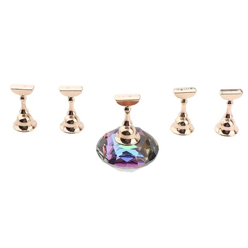 

Nail Tip Holder Nail Practice Display Stand with Crystal Base Nail Art Tool