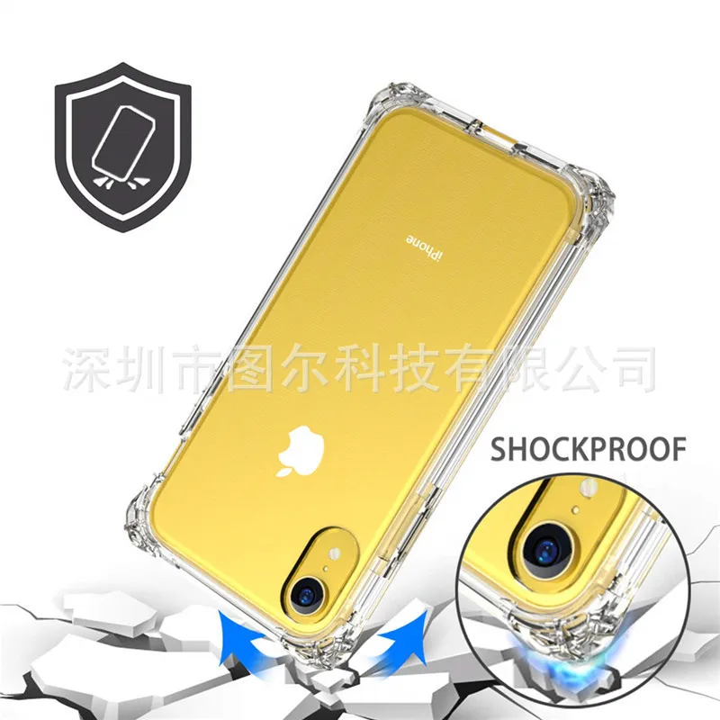 В настоящее время iPhone XR Прозрачный чехол для телефона Три в одном xs max ударопрочный защитный чехол применимый 6 S 7-8 Pl