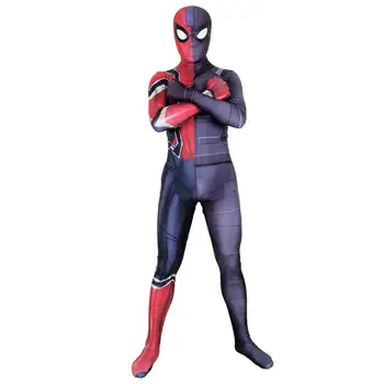 

Unisex Lycra Spandex Zentai Halloween Original Spider Man Iron spider Suit Cosplay Costumes Adult/Kids 3D Style