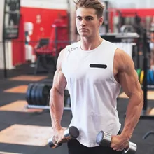 Wish стиль, Летний Мужской Быстросохнущий жилет для бега, фитнеса, спорта, Повседневный хлопковый баскетбольный жилет с вырезом лодочкой