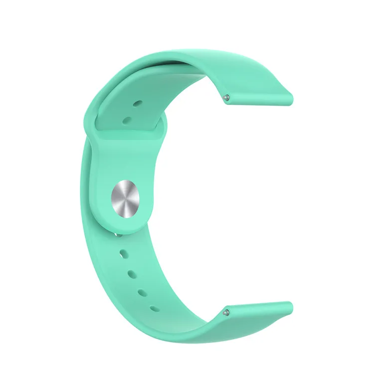 Teal 18 мм 20 мм 22 мм силиконовый ремешок для huawei/Withings/samsung gear s3 Galaxy Watch 42 мм 46 мм/Amazfit Bip Smartwatch сменный ремешок - Цвет: Teal
