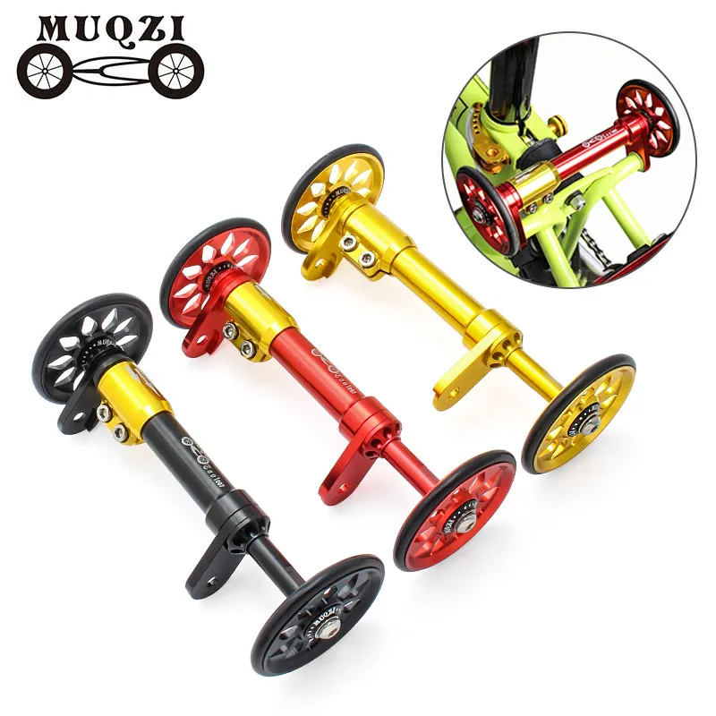 Muqzi Asta Di Prolunga Per Portapacchi Posteriore Cnc A Ruota Facile Per Bici Pieghevole Per Bicicletta Brompton Barra Telescopica Ultraleggera In Leg