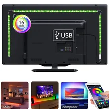 DC 5 V светодиодный офисный светильник USB Кухонные светильники для домашний шкаф гардероб декоративное освещение Luz светодиодный свет RGB полоса 5050 2835 lampara