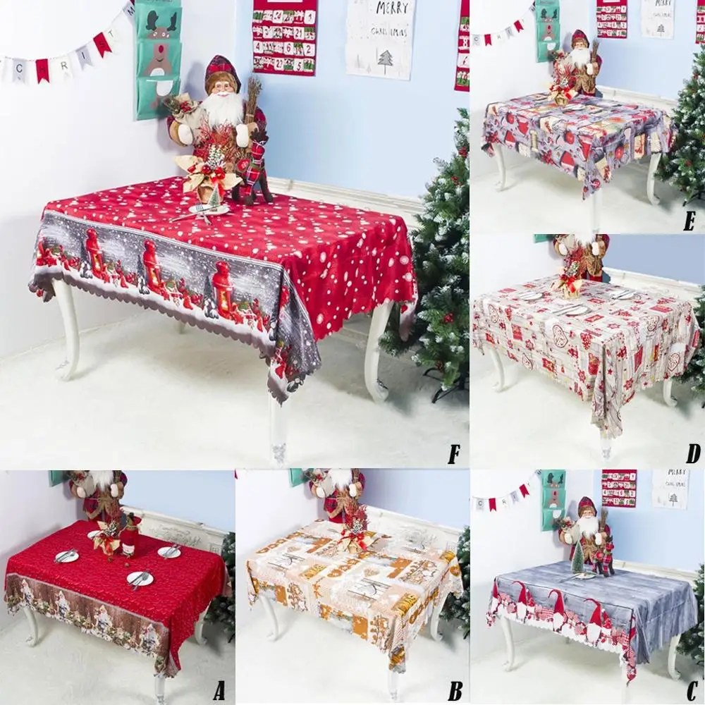 Скатерть на стол, Рождество, праздник, Рождество ужин вечеринка, Декор, прямоугольная моющаяся скатерть A40