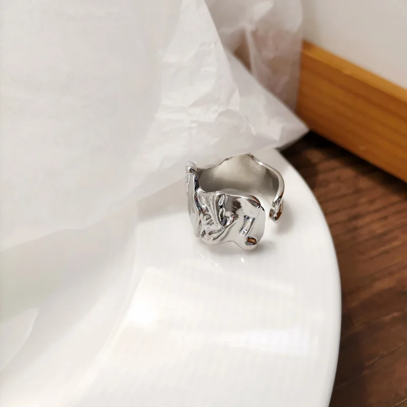 Women Fashion Trendy Exaggerated Ring Punk Simple Style Female Cool Design Finger Creative Gold Silver Color Jewelry Gift Hot