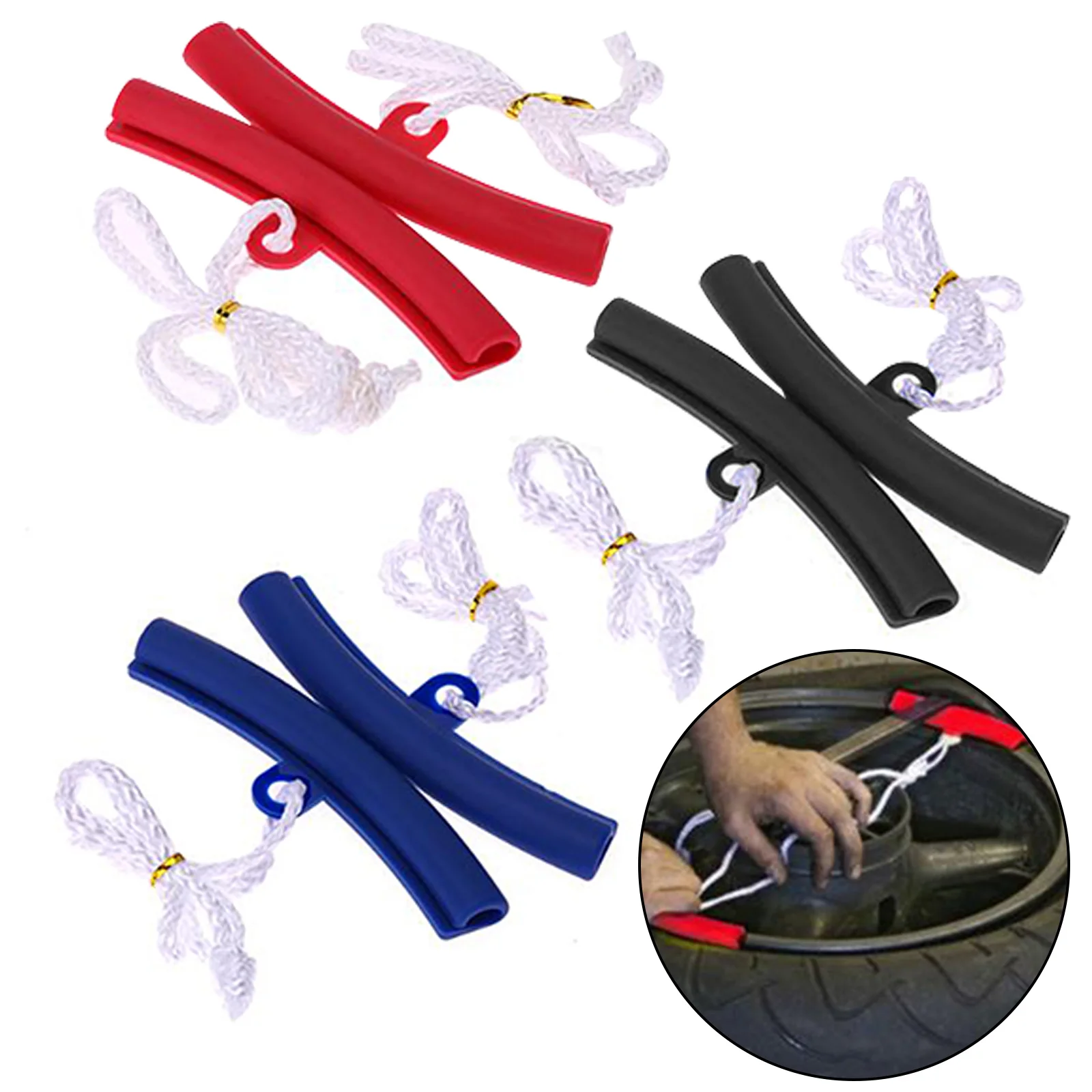 2 Pcs Motorcycle Changing Tyre Tire Wheel Rim Edge Cover Saver Protector Tool