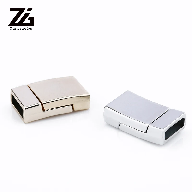 

ZG 10*3mm Strong Magnetic Clasps New Design Leather Bracelet Connection Gold Silver DIY Jewelry Findings Making