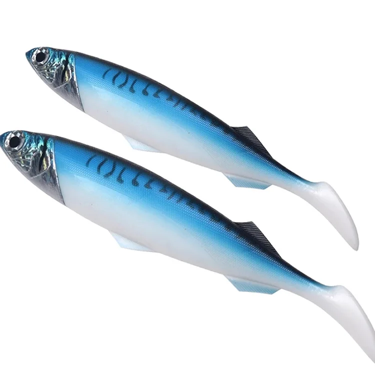 

Lure Large Soft Bait Metal Fish Head Deep-Sea Artificial Lure Fast Catch Big Fish Mackerel er hai Boat Fishing