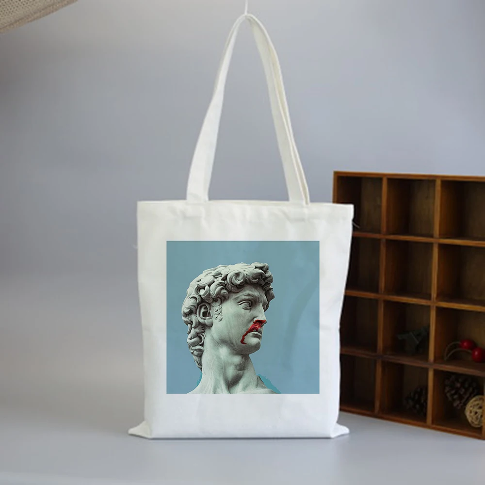 Женская Холщовая Сумка Vaporwave белая винтажная Наплечная В Стиле Хип хоп с