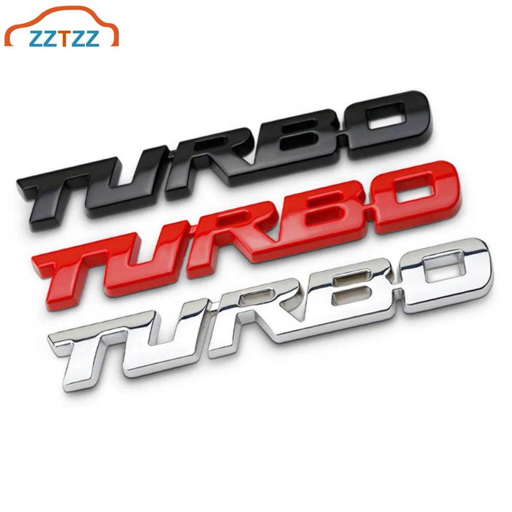 ZZTZZ 3D металлическая турбо Автомобильная наклейка эмблема значок для