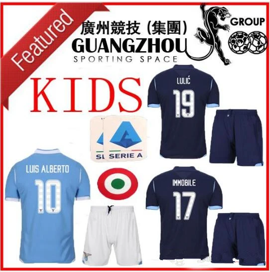 

Lazio soccer Jersey KIDS KIT 19 20 Home away third Blue white black LUIS ALBERTO IMMOBILE LUCAS 2019 2020 Football shirt child