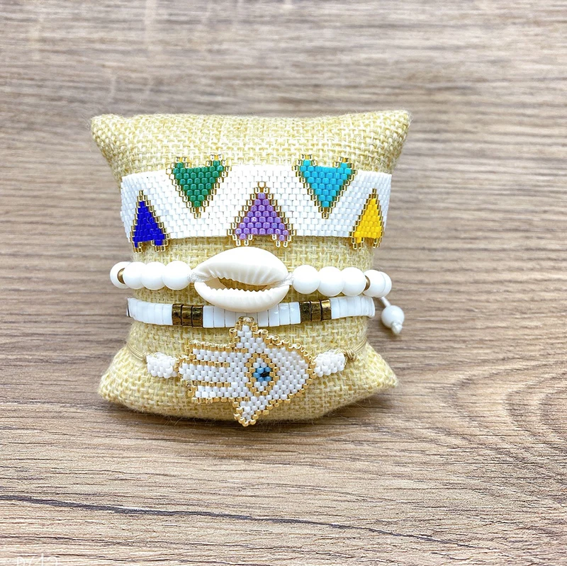 Rttooas Fatima браслет на руку &quotХамса&quot Женский Pulseras Mujer Moda 2020 модный с сердцем MIYUKI