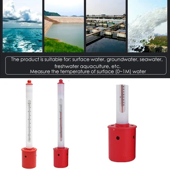 

Surface water thermometer aquarium plastic surface thermometer stainless steel seawater breeding thermometer With liquid