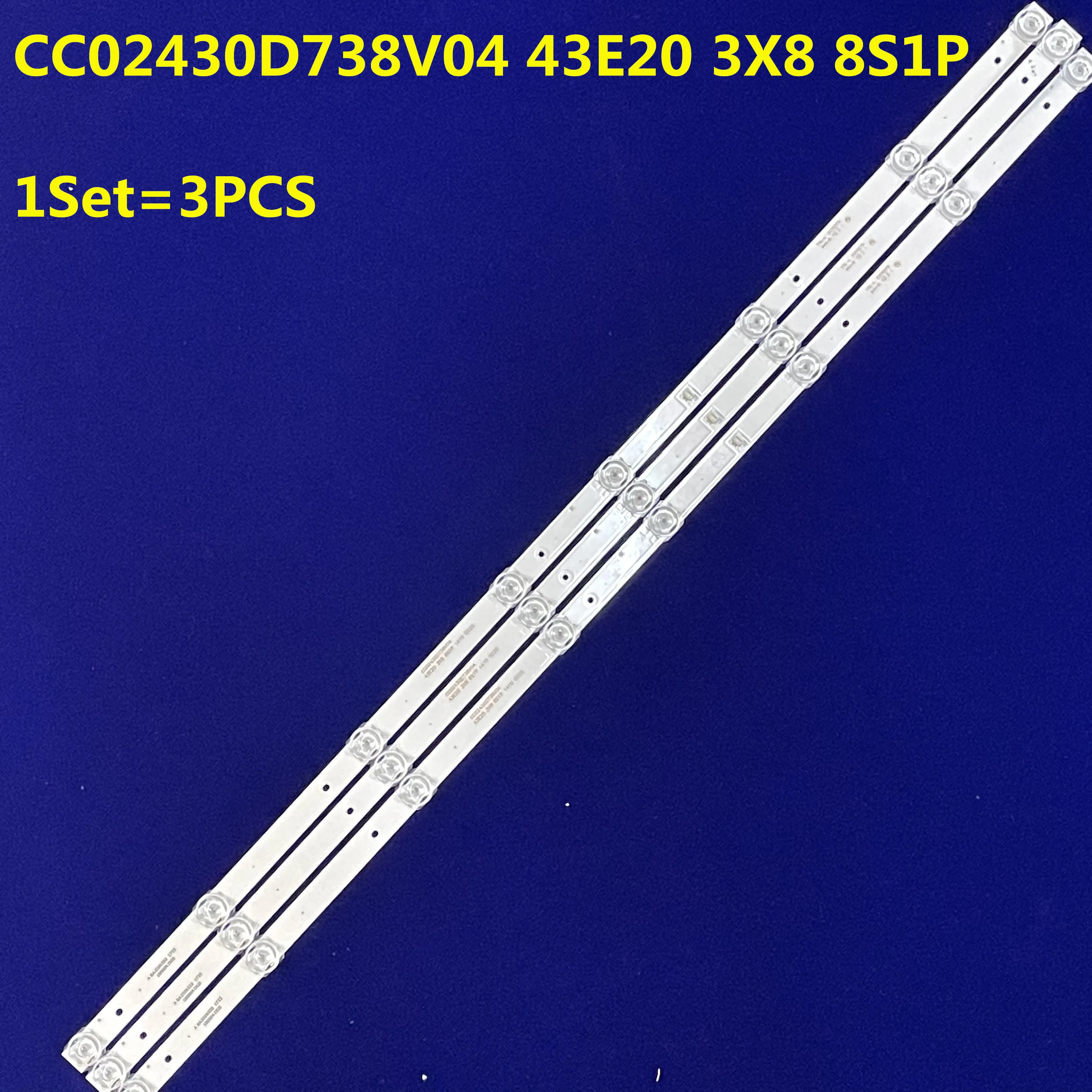 

15PCS LED Strip For MC-39B/4672 CC02430D738V04 43E20 3X8 8S1P 1410 0D20 EX-43FT001B LE-LED43ST282T2 LC430DUY-SHA1 T430HVN01.2