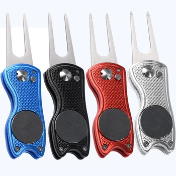 

1 PCS Zinc Alloy Material Foldable Golf Divot Tool With Magneti Golf Accessories Divot Repair Tool Golf Putting Green