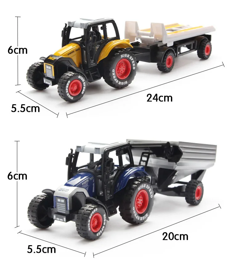 Сплав автомобиль фермерский трактор масляный Танк прицеп сила спины детей взрыв игрушка модель автомобиля подарок