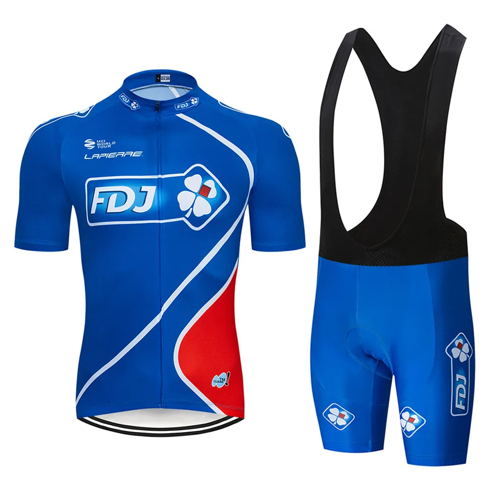 2019 FDJ Cycling Clothing Men Cycling Set Bike Clothing Breathable Anti-UV Bicycle Wear/Short Sleeve Cycling Jersey Sets