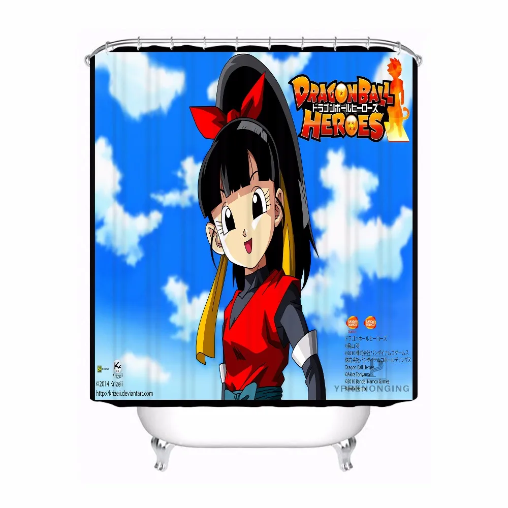 Пользовательские водонепроницаемые занавески для душа Dragon Ball Z Goku и Gohan аниме@ 01 с принтом декора ванной комнаты различных размеров#180324-01-05