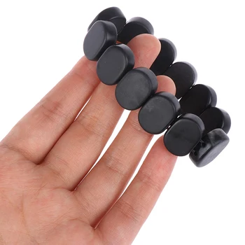 

1PCS Jade Bianshi Bracelet Natural For Body Health Care Made Of Black Jade Stone Needle Tool Massage Benefits 8 Styles