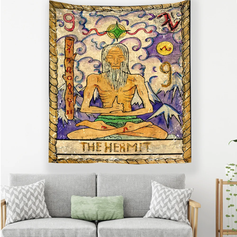 

Tarot Card Astrology Tapestry Tapestry Wall Hanging Medieval Vintage European Witchcraft Wall Cloth Tapestries Boho Home Decor