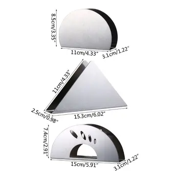 

Stainless Steel Napkin Holder Paper Serviette Dispenser Vertical Decorative Tissue Rack Box for Dining Table Kitchen Counter