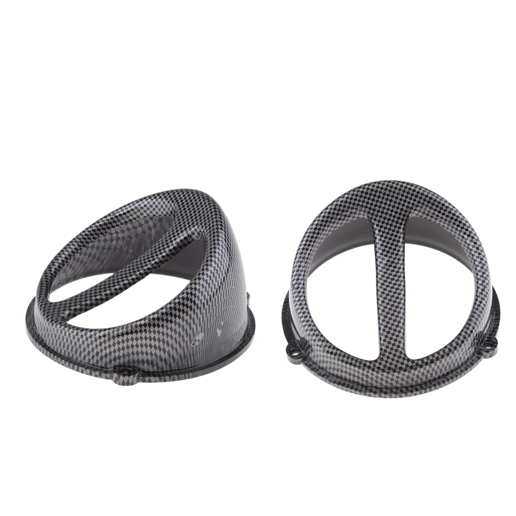 2 Pieces Carbon Fiber Color Air Scoop Fan Cover Cap for GY6 125cc 150cc Scooter