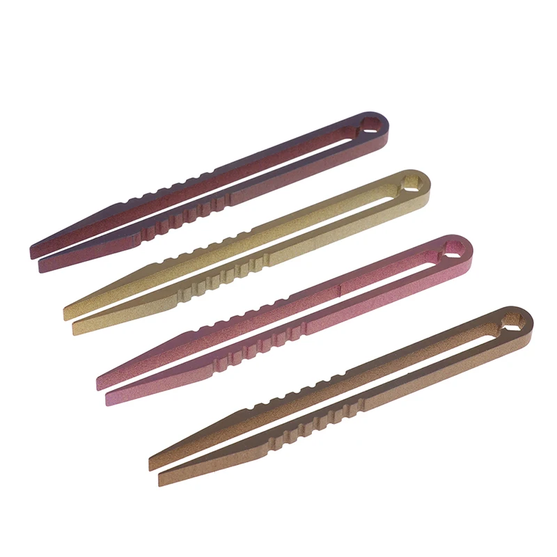 Tweezers Repair Tool Electronic Component Gripper 1PC TC4 Clip Titanium Tweezers Pick Up Clamping EDC Multipurpose Gadget Professional Camp Outdoor Pocket Maintenance Tool
