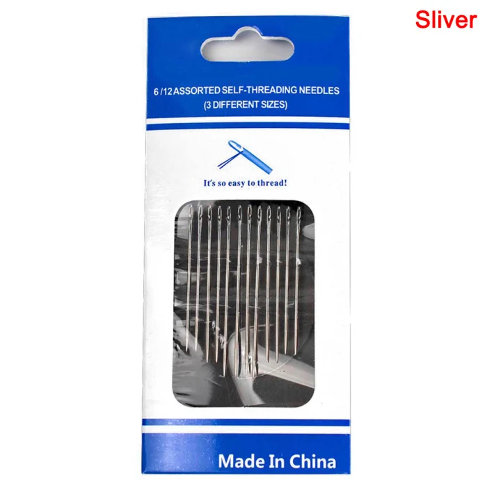 Self-threading Needles Set Side Opening Hand Sewing Home Household Tools AUG889
