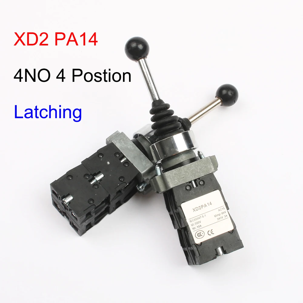 2NO 2 положения защелка XD2-PA12 PA14 Кулисный Джойстик контроллер пружинный возврат поворотные поперечные переключатели сброс PA22 PA24 4NO 4 положения