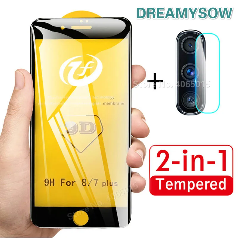 

2 in 1 9D Protective Glass For iPhone X XS Max XR 6 6S 7 8 Plus With Camera Screen Protector Safety Film Lens Tempered Glass