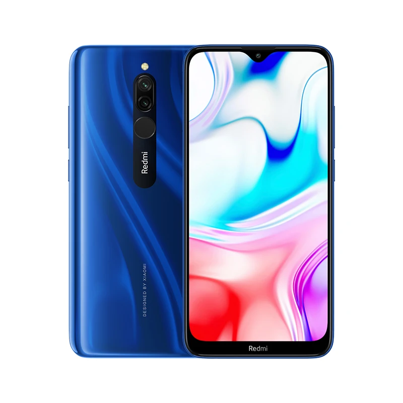 Смартфон Xiaomi Redmi 8 с глобальной версией, 3 ГБ, 32 ГБ, аккумулятор 5000 мА/ч, быстрая зарядка, Snapdragon 439, 12 МП, двойная камера, мобильный телефон - Цвет: Blue