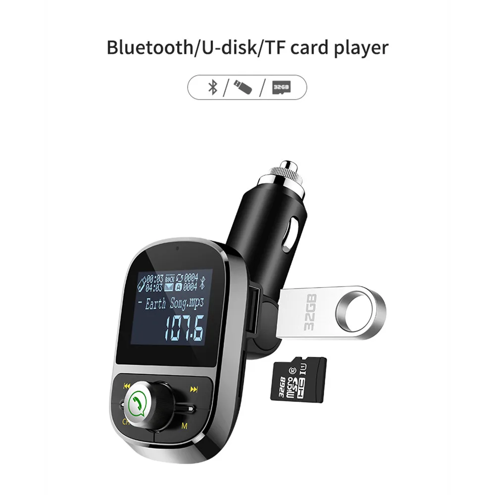Bluetooth автомобильный fm-передатчик беспроводной радио адаптер USB зарядное устройство MP3-плеер Автомобильное зарядное устройство автозапчасти