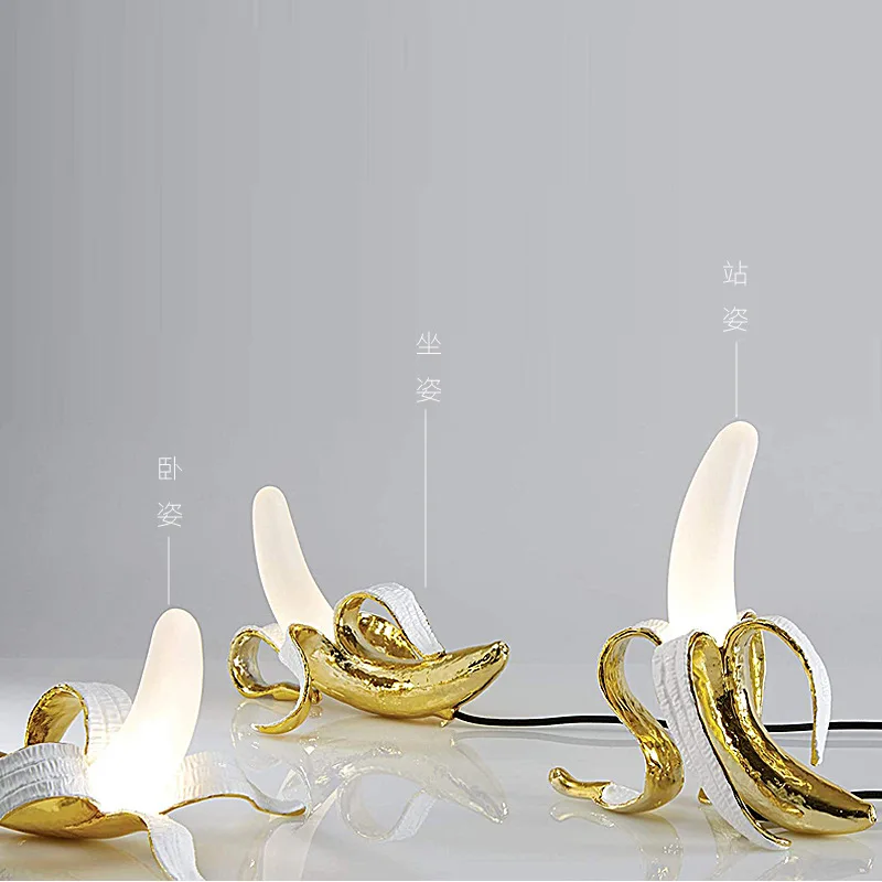 Nordic Design Popular Creative Banana Table Lamp Bedroom Desk Light Simple Living Dining Room Art Deco Table Light Fixtures