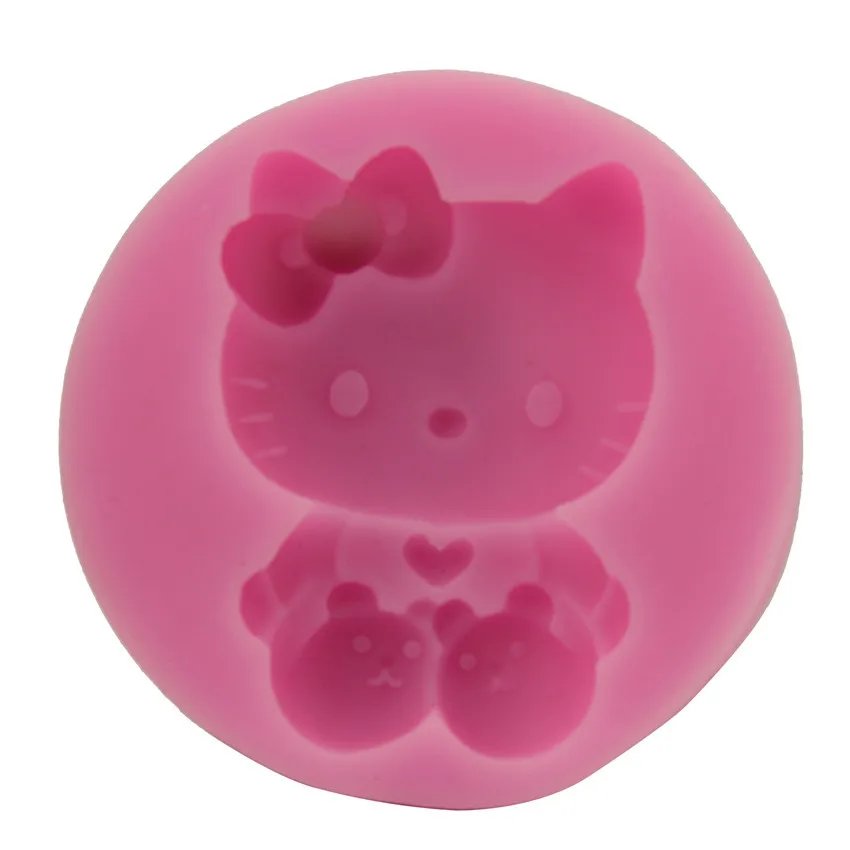 On Sale Silicone Mold Sugar Mousse Chocolate Drop-Glue Diy Soap Cat Cake Gypsum Cute Flip 531y0YKROl8
