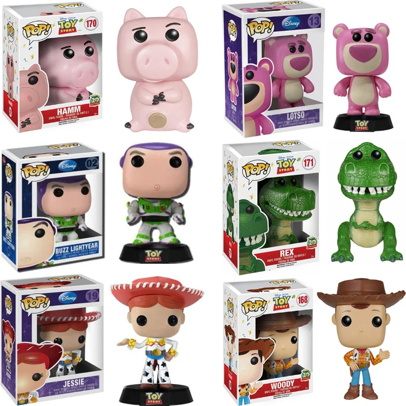 

Funko POP Toy Story 3 Rex Jessie Buzz Lightyear LOTSO Hamm Action Figures PVC Model Boy Toys Birthday Christmas Gift