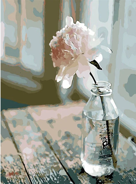 SZHC1-2474 HUACAN Paint By Numbers Flower Drawing On Canvas HandPainted Picture Kits Art Gift DIY Home Decoration - Цвет: SZHC1-2474