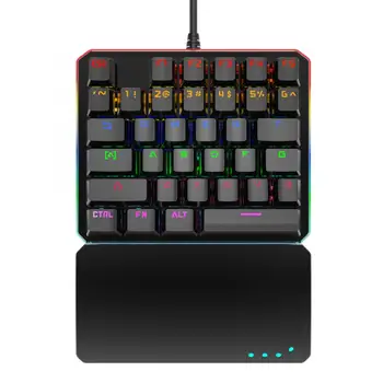 

Mechanical Gaming Keyboard 35 Keys One Handed Wired Backlight Gamer keypad 3.3V-5.5V New