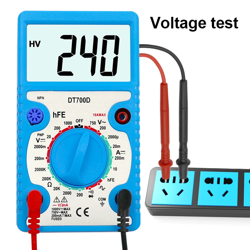 

Digital Multimeter Buzzer Overload Protection Mini Wave Output Voltmeter Tester Large Screen for DC voltage AC voltage Measuring