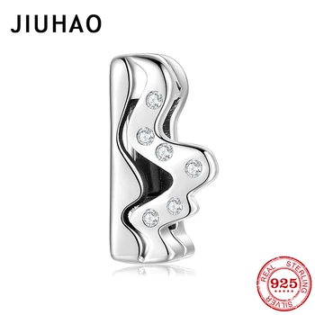 

Top quality Fine 925 Sterling Silver irregular shape Beads charm Fit Original Charms reflection Bracelet fine Jewelry