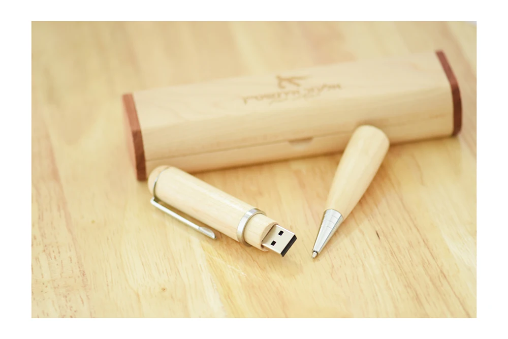 JASTER креативная деревянная ручка USB+ коробка(более 10 шт бесплатный логотип) USB 2,0 4 ГБ 8 ГБ 16 ГБ 32 ГБ 64 ГБ USB флеш-накопитель флешка