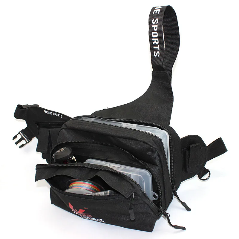 

Fishing Waist Tackle Bag Multi-functional Nylon Shoulder Reel Lure Fanny Pack