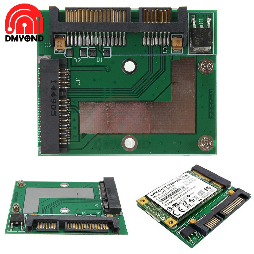 Мини PCI e msata 1 8 SSD до 2 5 IDE дюймовый жесткий диск 3 В 44pin карта Express Sata преобразователь