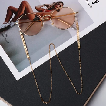 

1PCs Gold Eyeglasses Chains Women Fashion Pearls Sunglasses Chains Sunglasses Holder Necklace Eyewear Retainer Accessories