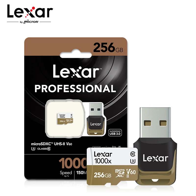 Lexar 1000x Micro SD карта 32 Гб класс 10 tf карта 64 Гб SDHC SDXC 128 ГБ до 150 МБ/с./с карта памяти 256 ГБ для дрона спортивная видеокамера