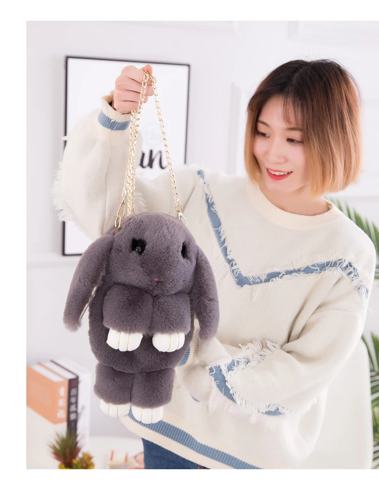35 см милый плюшевый кролик рюкзак игрушка мультфильм плюшевые животные Детская кукла подарок на день рождения WJ212