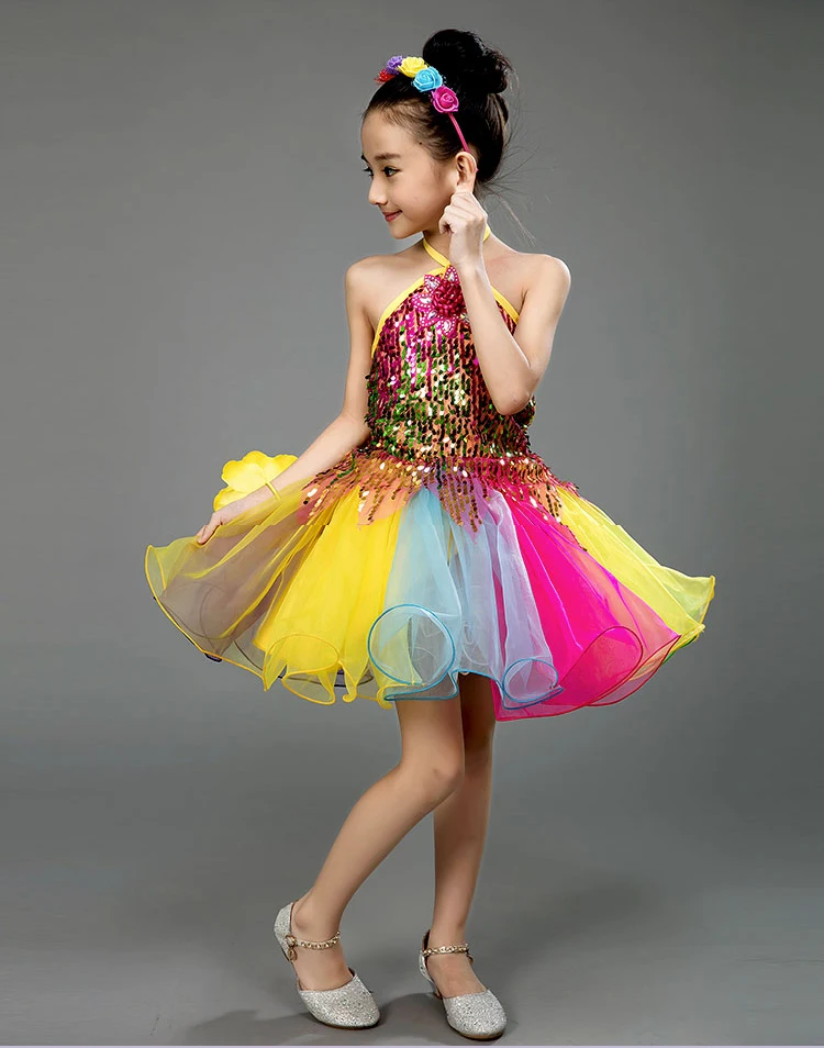 Girl Dance Costume Children Jazz Dance Costumes Girls Hip-Hop Modern Dance Dress for Jazz Performances Stagewear